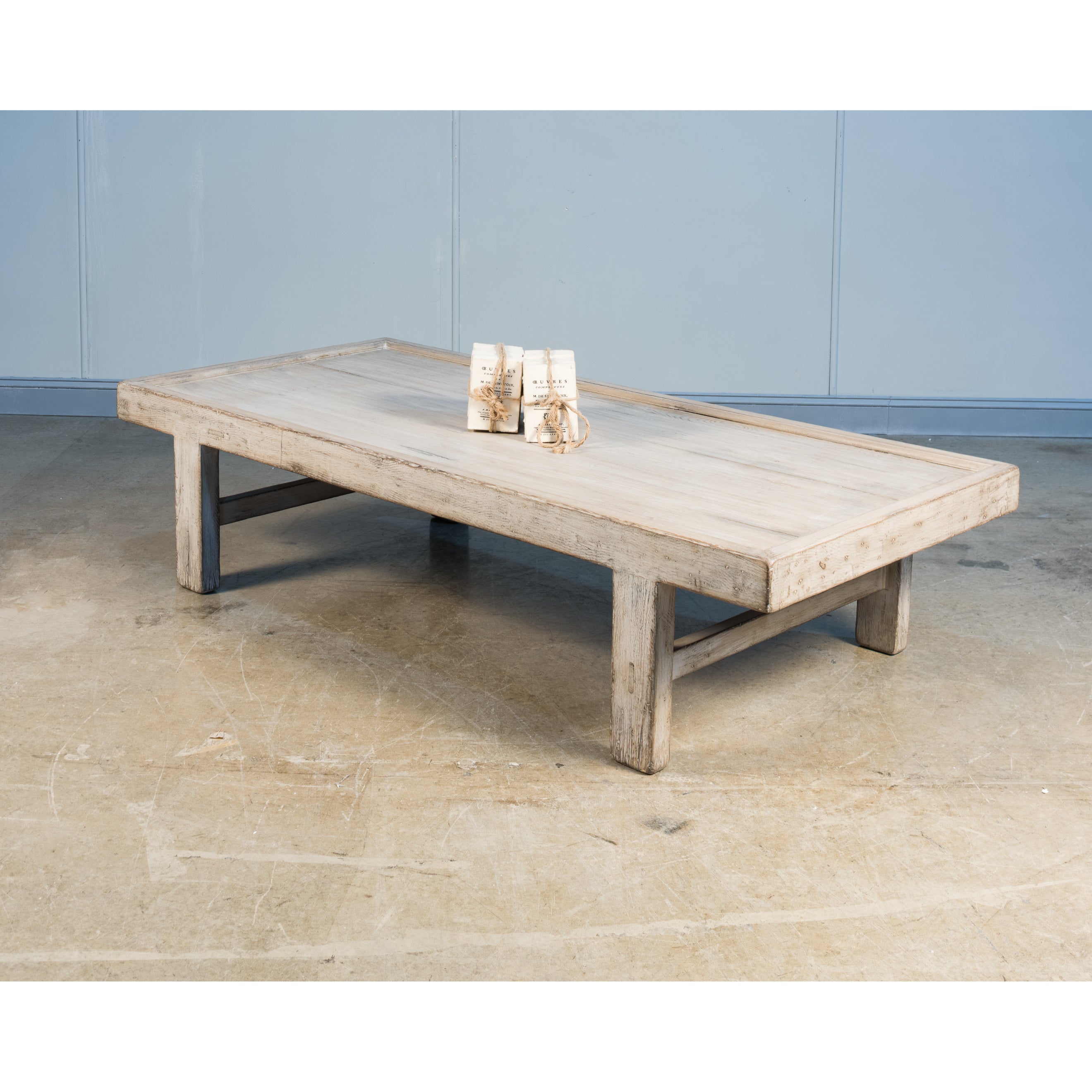 Large Wood Panel Coffee Table