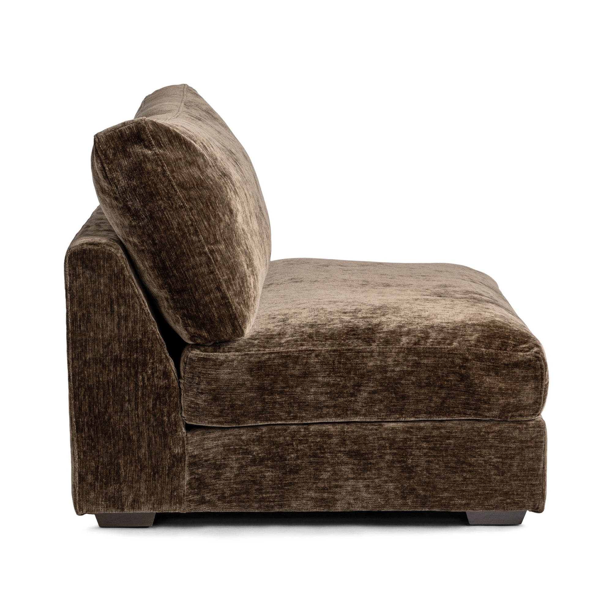 Ludwig Armless Chair - Mossed Brown
