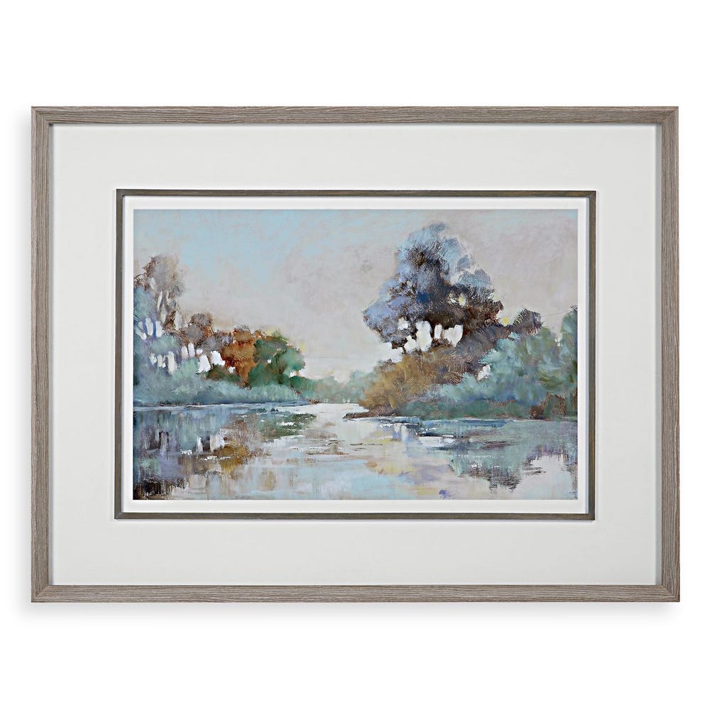 Uttermost Morning Lake Watercolor Framed Print