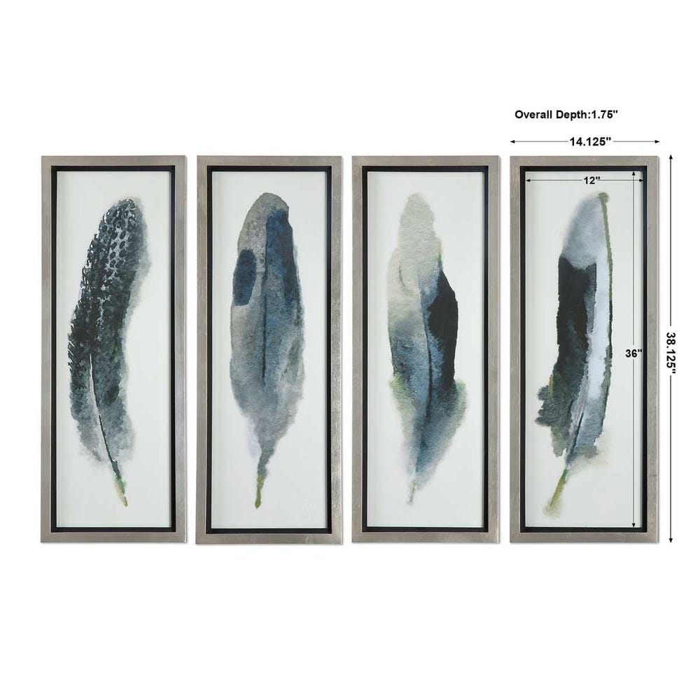 Uttermost Feathered Beauty Prints - Set of 4