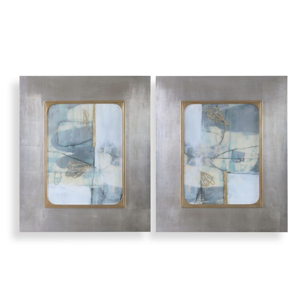Uttermost Gilded Whimsy Abstract Prints - Set of 2