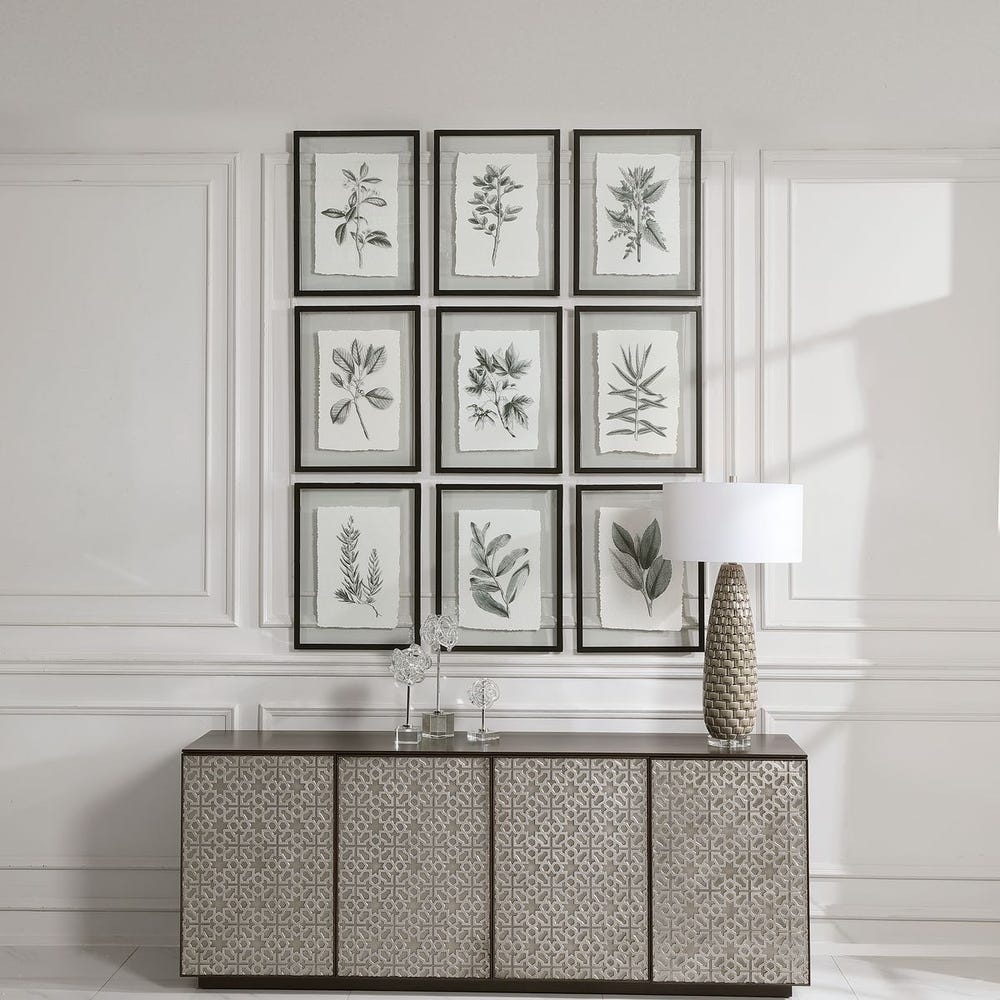 Uttermost Farmhouse Florals Framed Prints - Set of 9