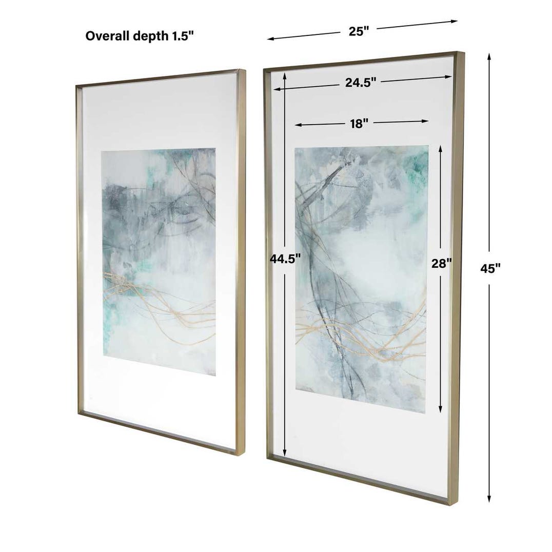 Uttermost Undulating Oro Abstract Prints - Set of 2