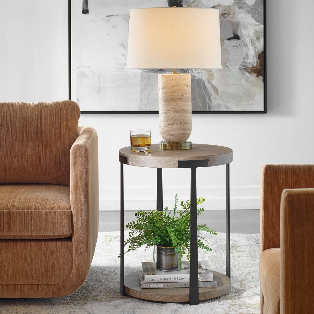 Uttermost Palisade Round Side Table