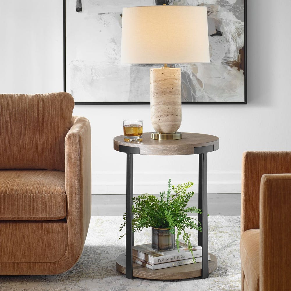 Uttermost Palisade Round Side Table