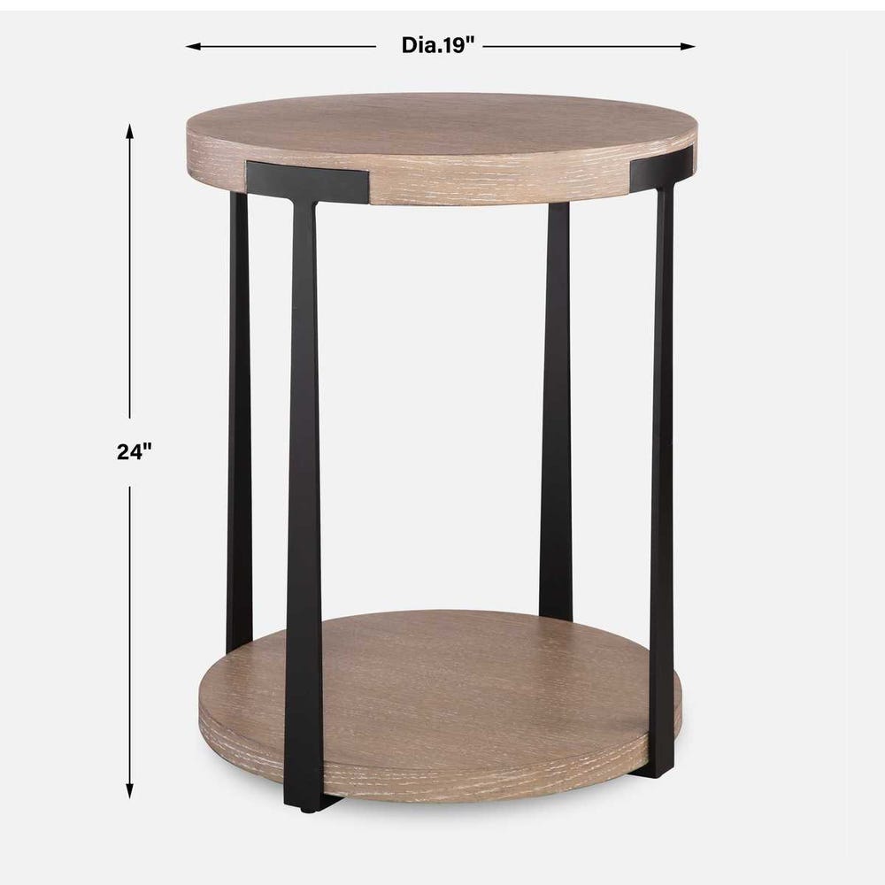 Uttermost Palisade Round Side Table