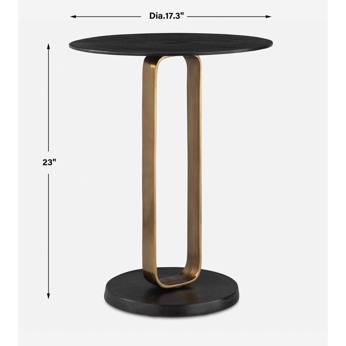 Uttermost Aperture Brass Accent Table