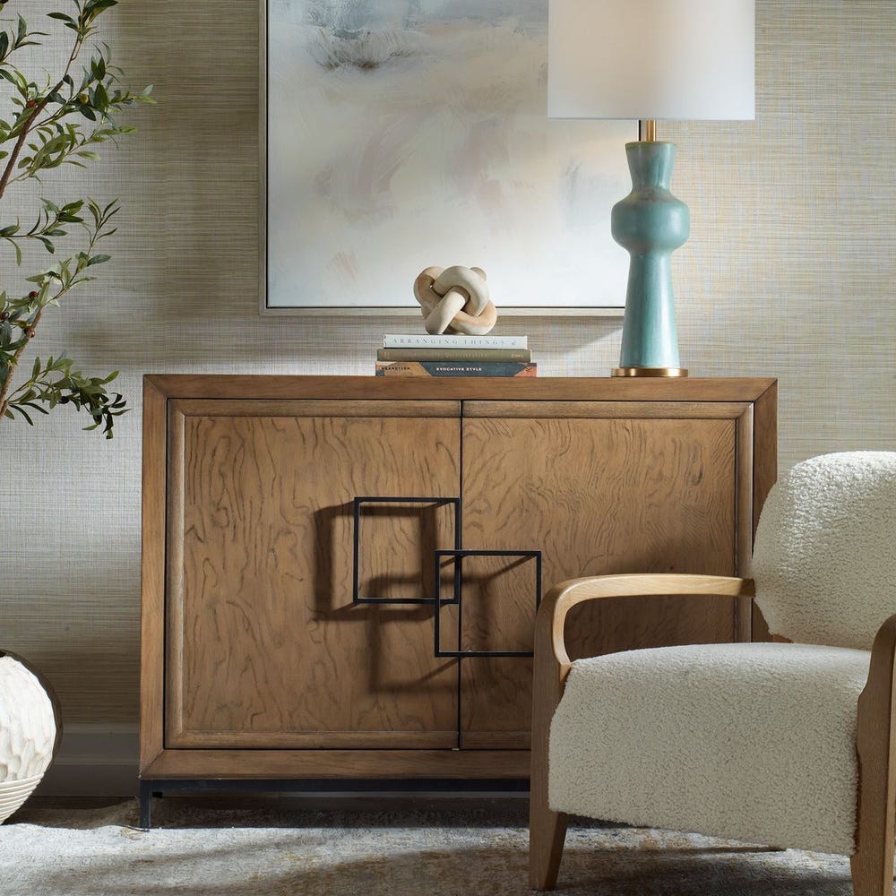 Uttermost Paltrow Burl 2 Door Cabinet