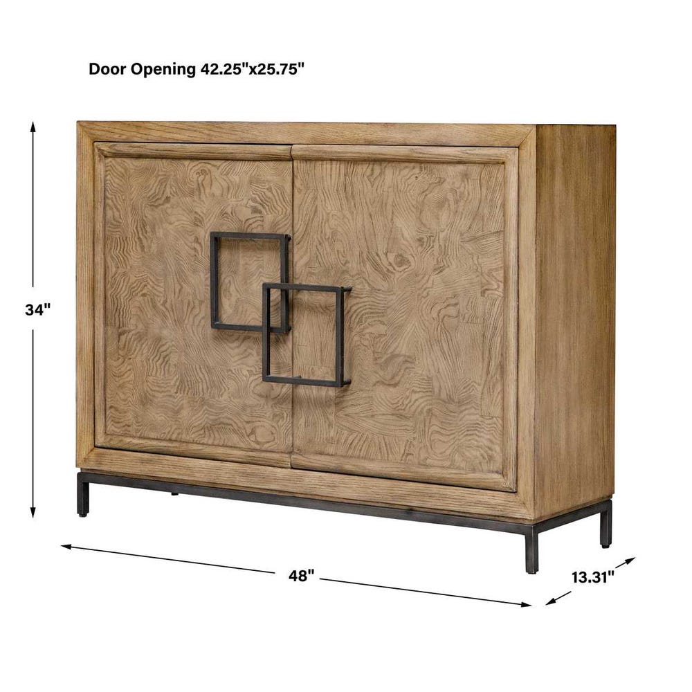 Uttermost Paltrow Burl 2 Door Cabinet