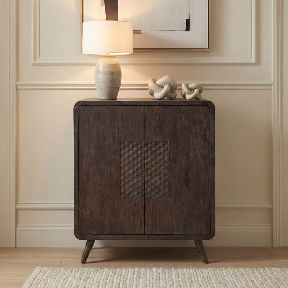 Uttermost Hausen 2 Door Mid-Century Cabinet