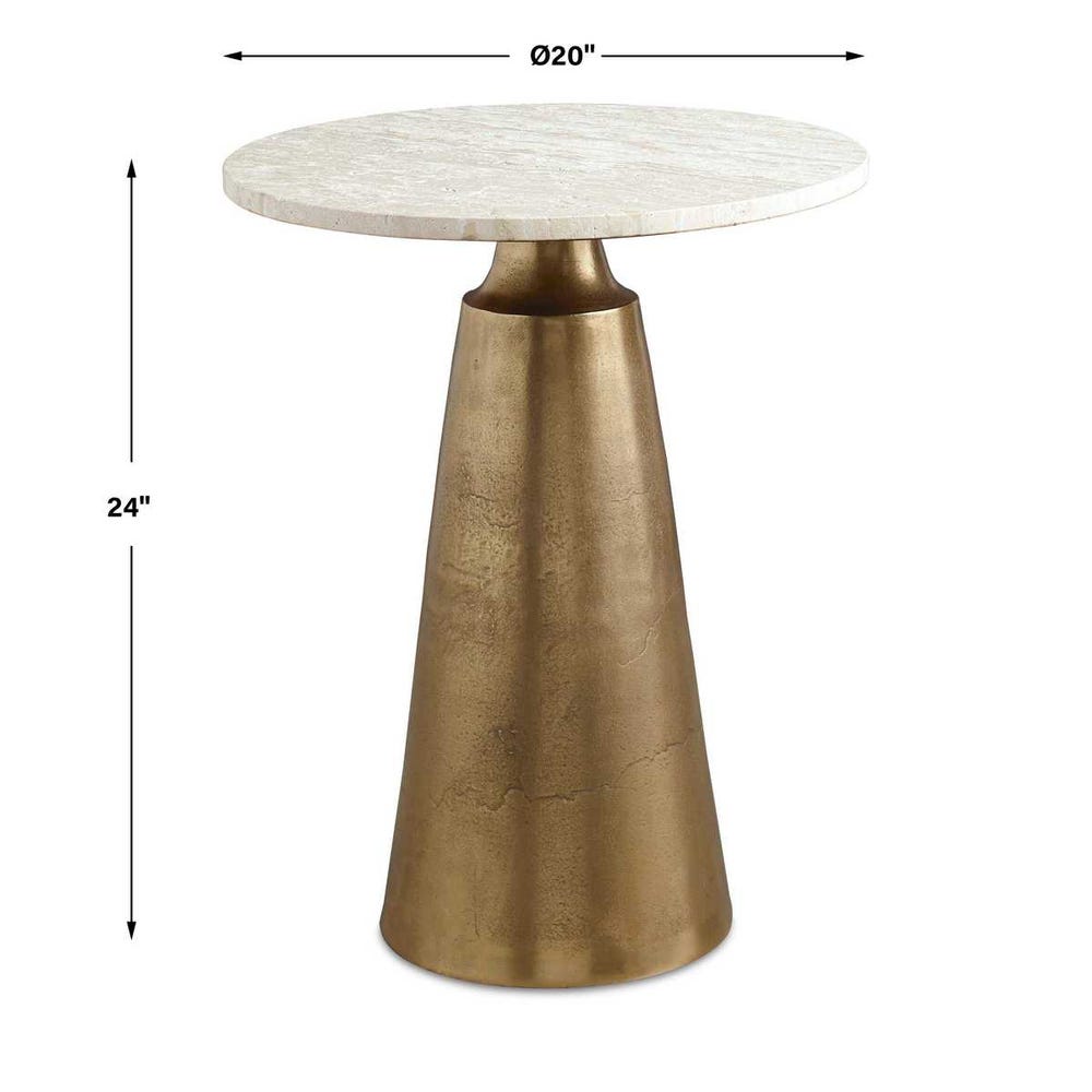 Uttermost Midsummer Antique Brass Accent Table