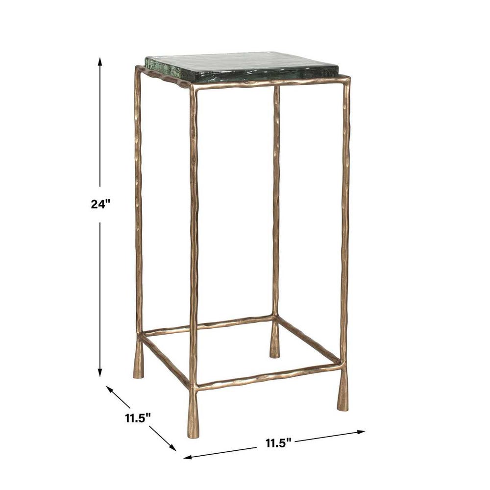 Uttermost Ovard Antiqued Gold Accent Table