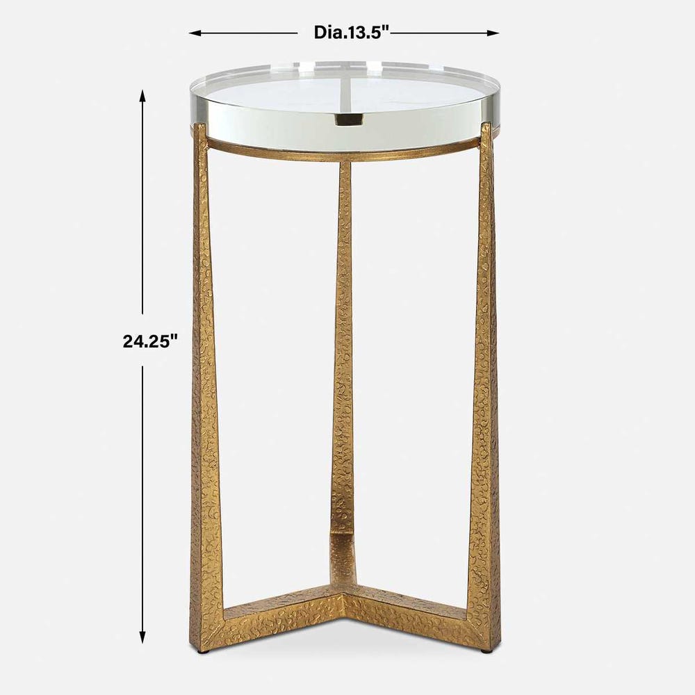 Uttermost Midas Antique Gold Accent Table