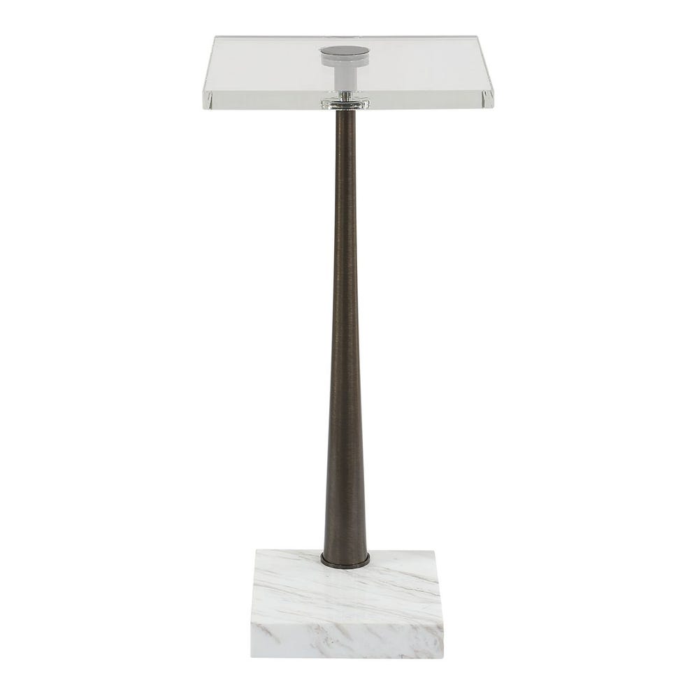 Uttermost Pelton Marble Glass Drink Table