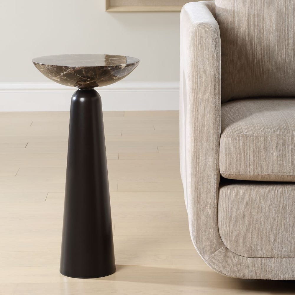 Uttermost Hastings Brown Marble Accent Table