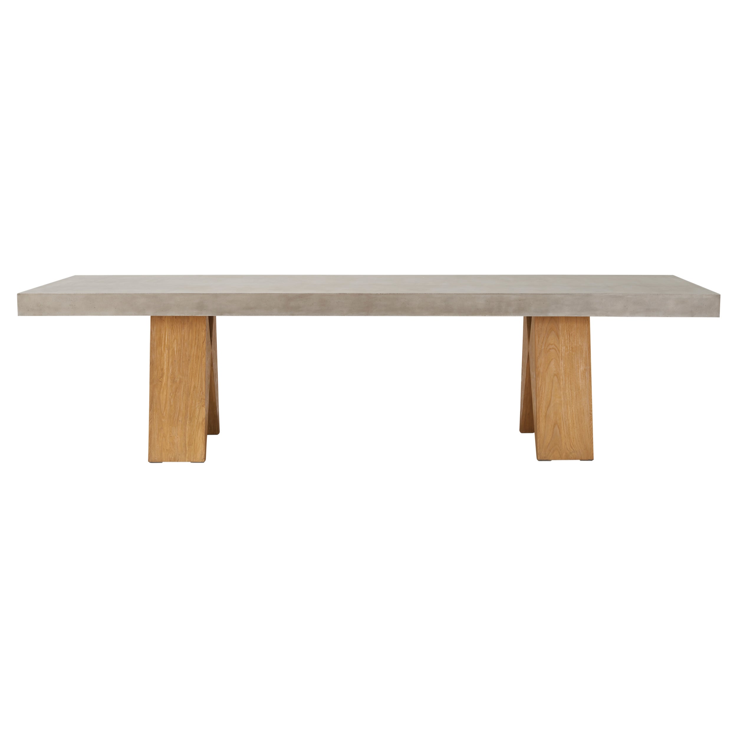 Clip Teak and Concrete Dining Table