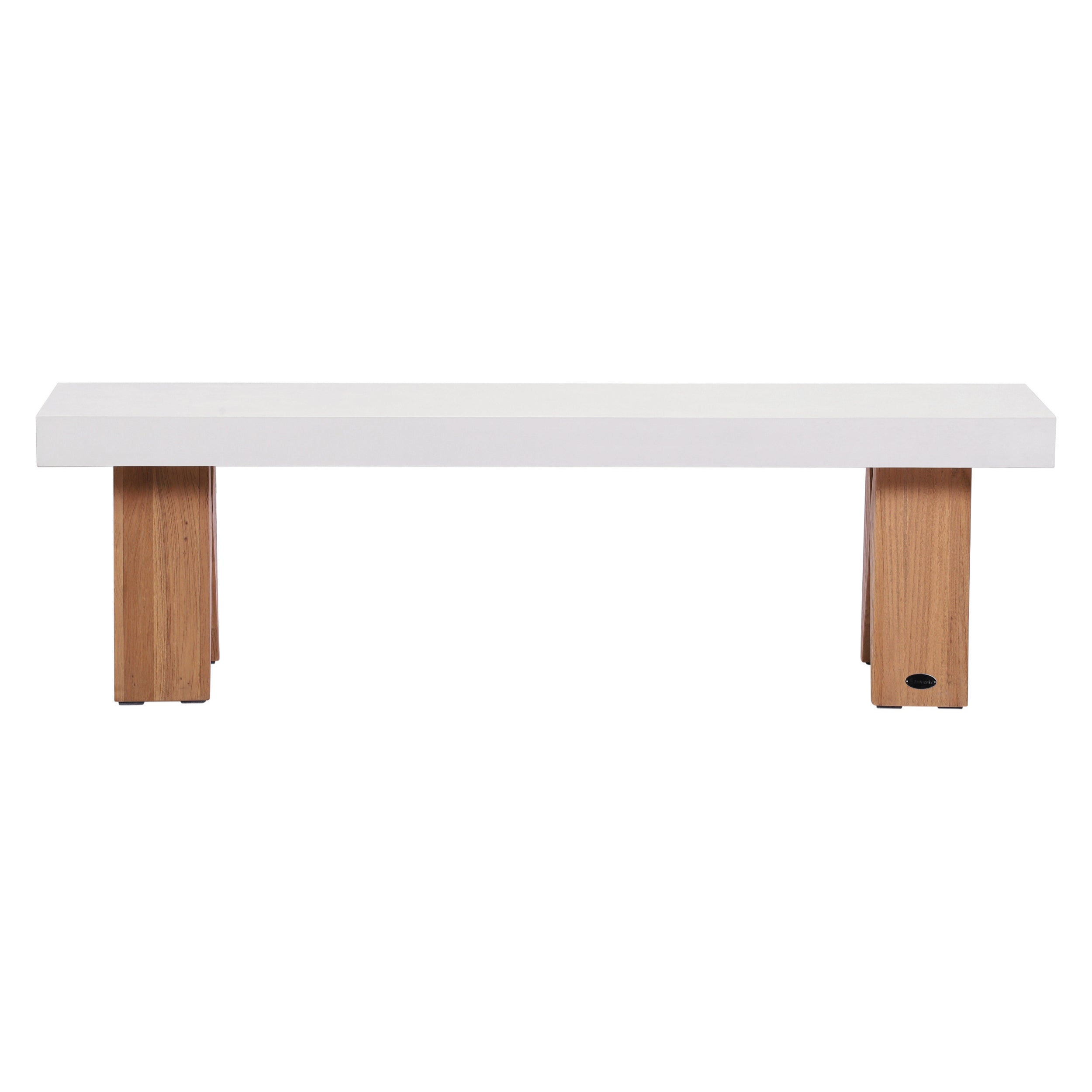Clip Teak and Concrete Bench