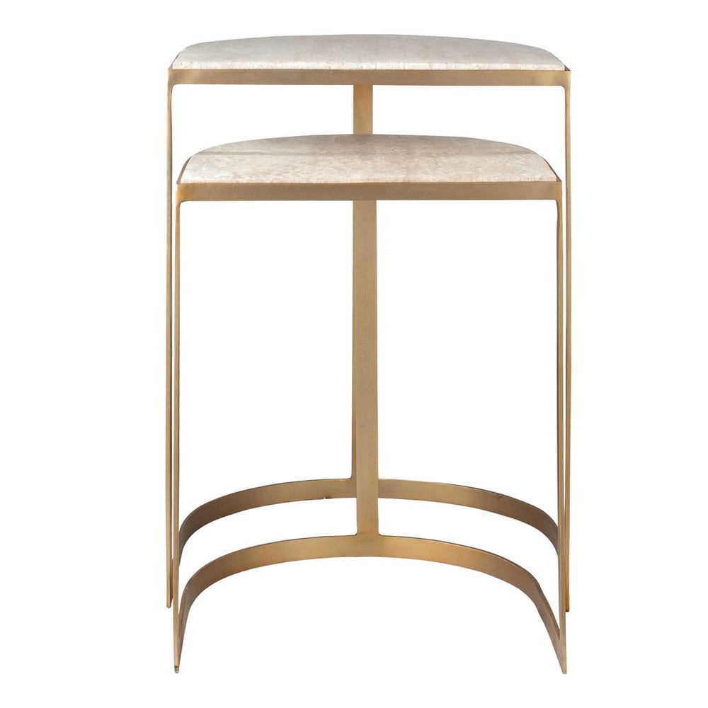 Uttermost Lindon Travertine Nesting Tables - Set of 2