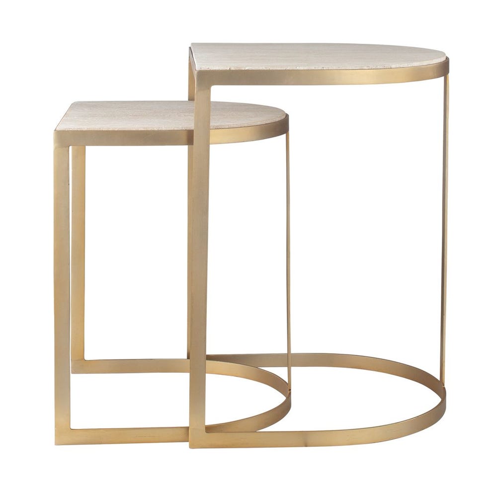 Uttermost Lindon Travertine Nesting Tables - Set of 2