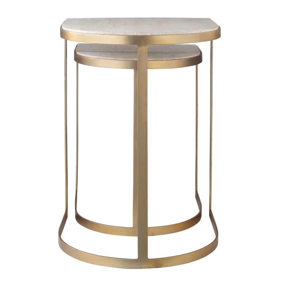 Uttermost Lindon Travertine Nesting Tables - Set of 2