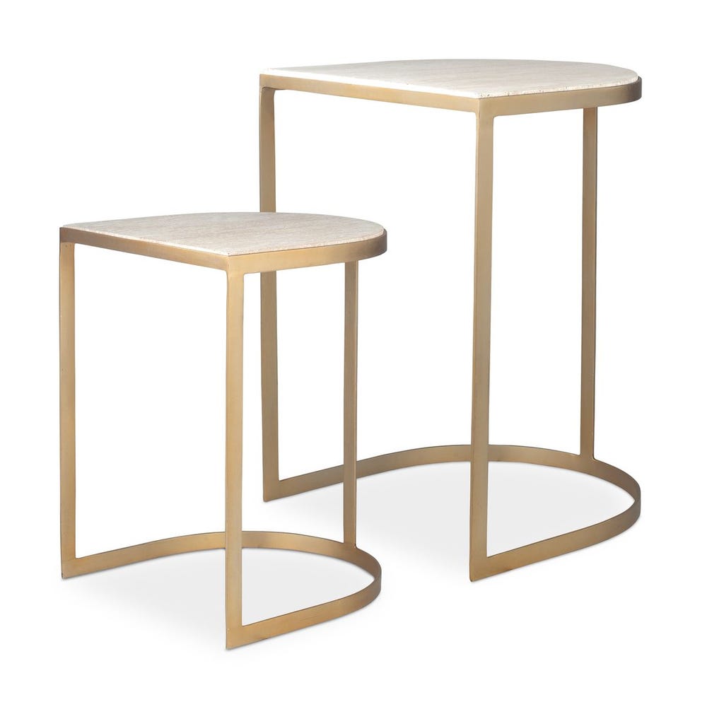 Uttermost Lindon Travertine Nesting Tables - Set of 2