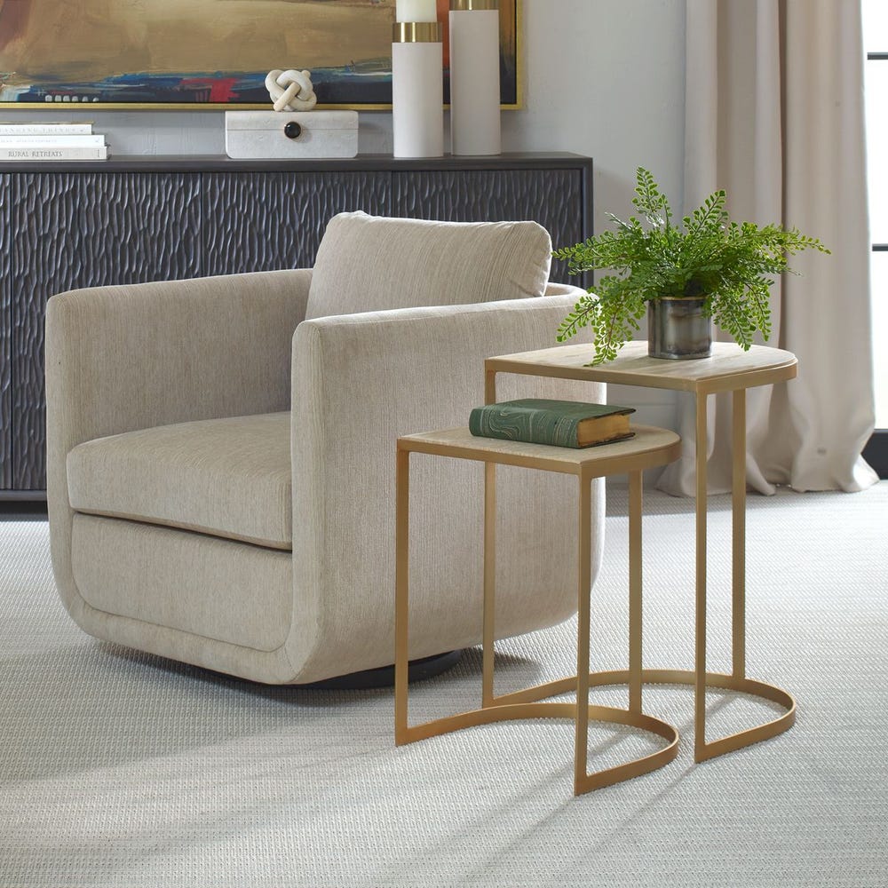 Uttermost Lindon Travertine Nesting Tables - Set of 2