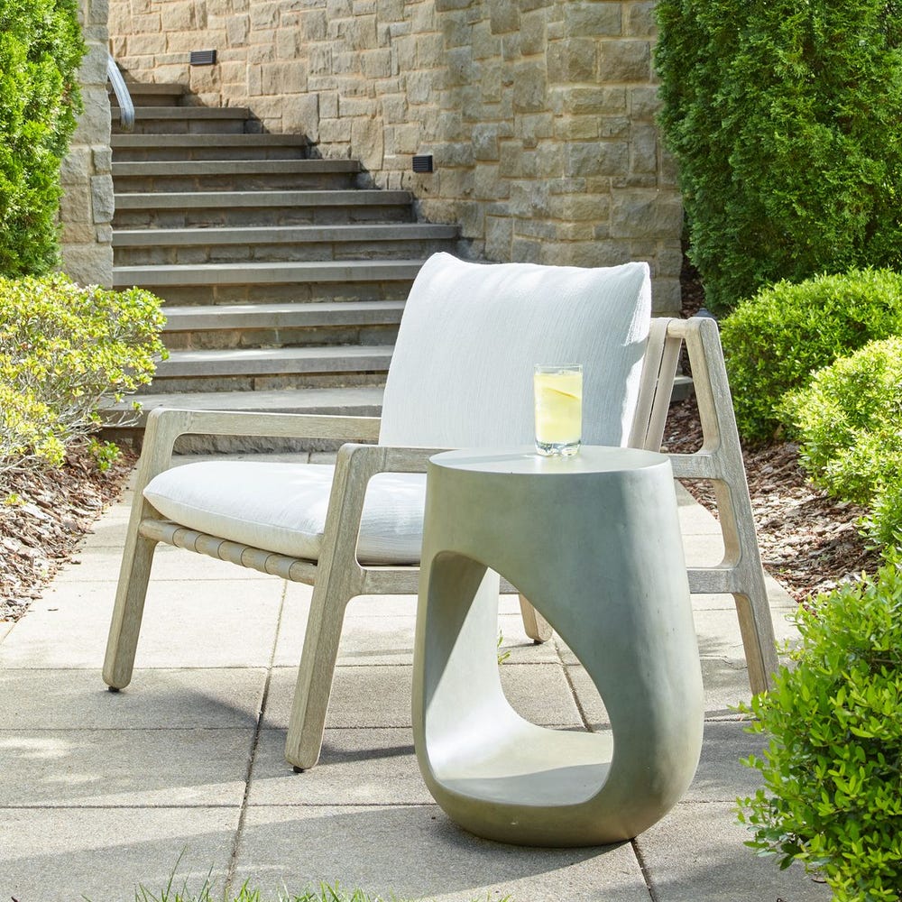 Uttermost Lithos Gray Outdoor Accent Table