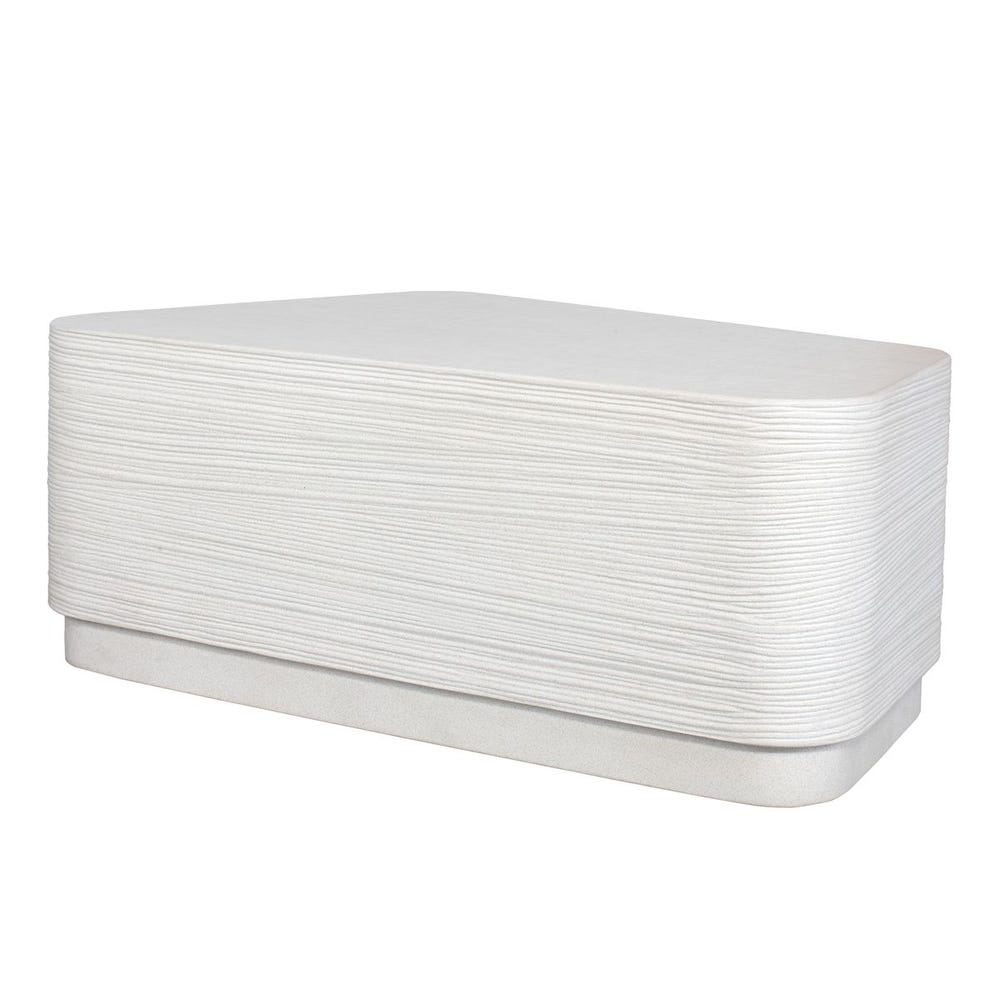 Uttermost Saltwater White Concrete Coffee Table