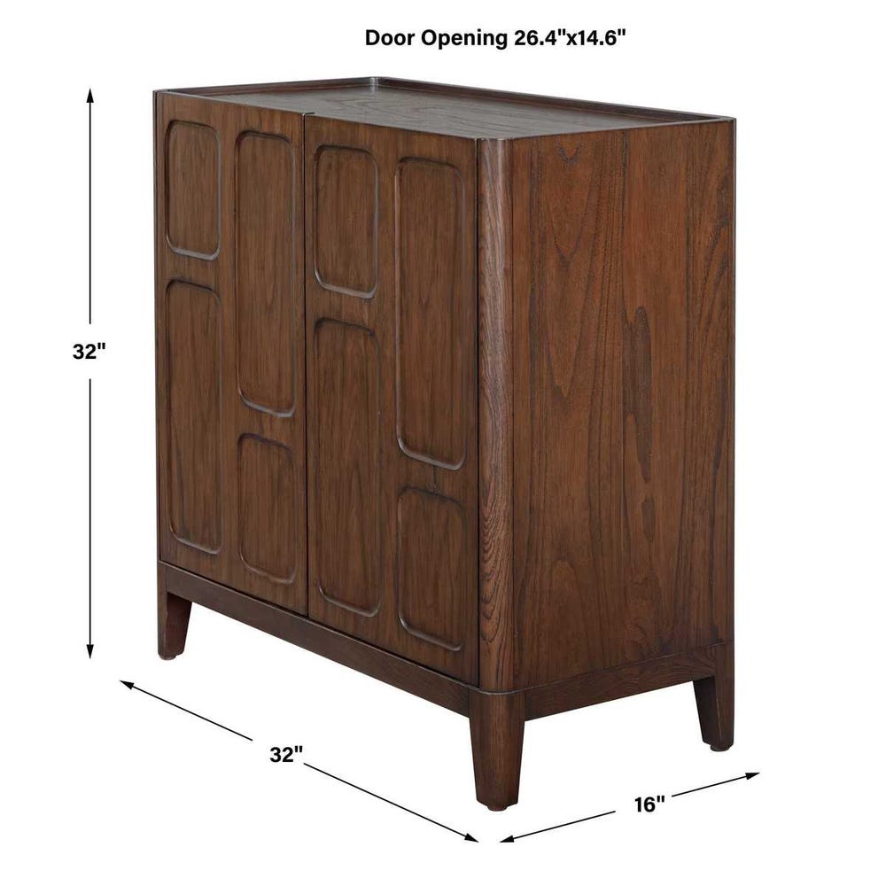Uttermost On The Block 2 Door Walnut Cabinet
