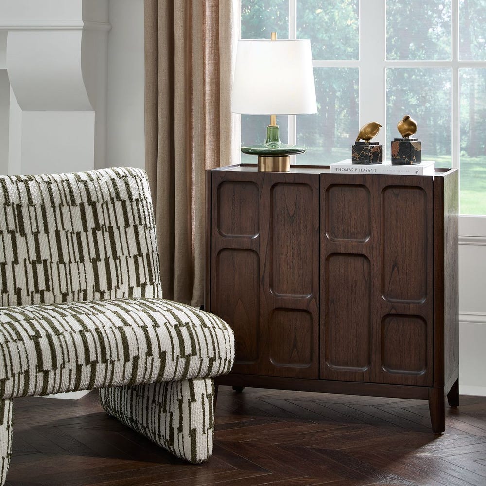 Uttermost On The Block 2 Door Walnut Cabinet
