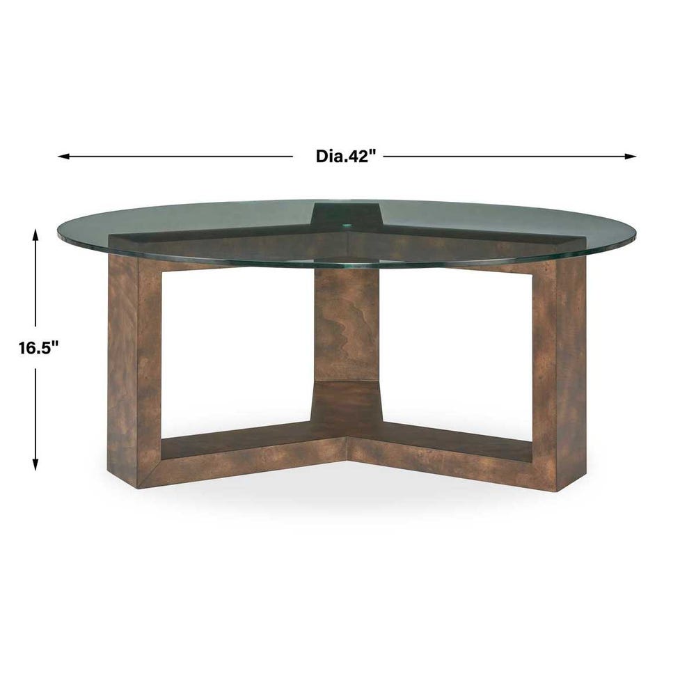 Uttermost Ignis Round Glass Coffee Table