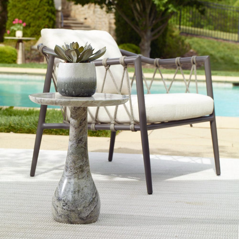 Uttermost Shura Indoor-Outdoor Marble Accent Table