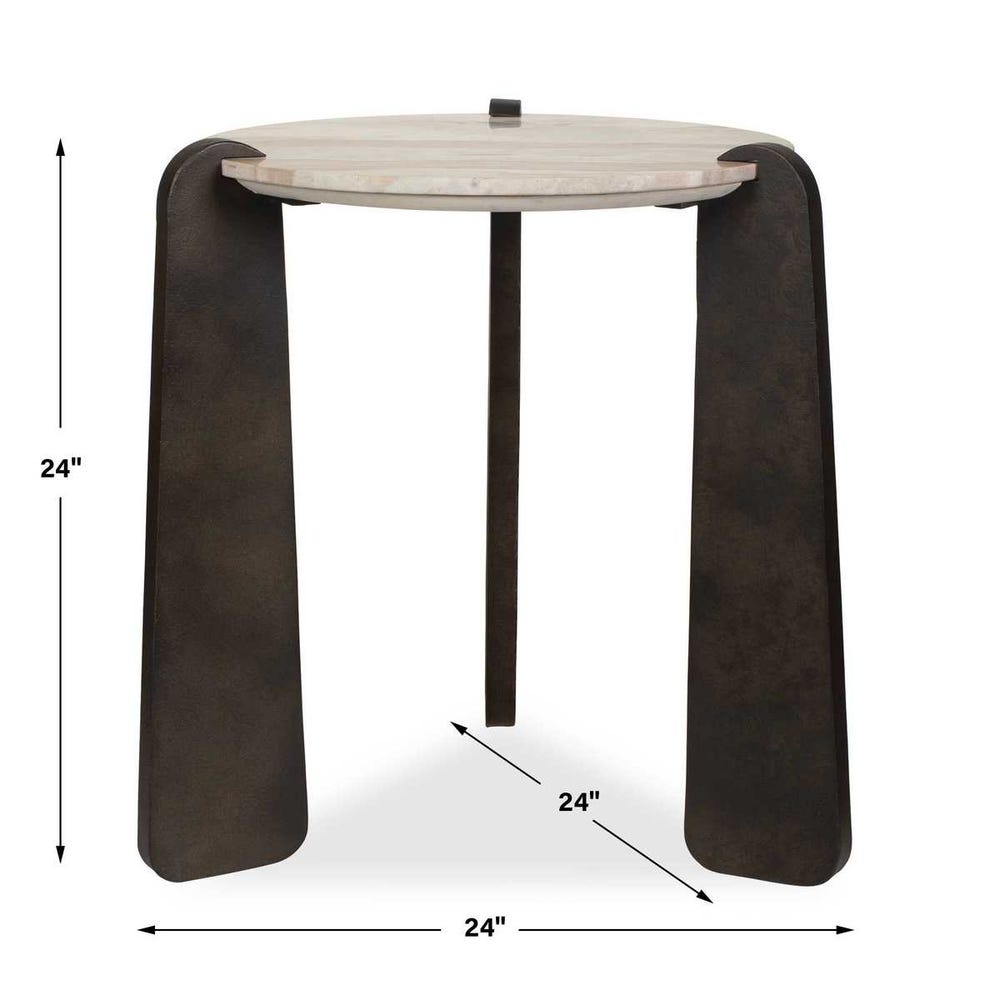 Uttermost Talud Modern Marble Side Table