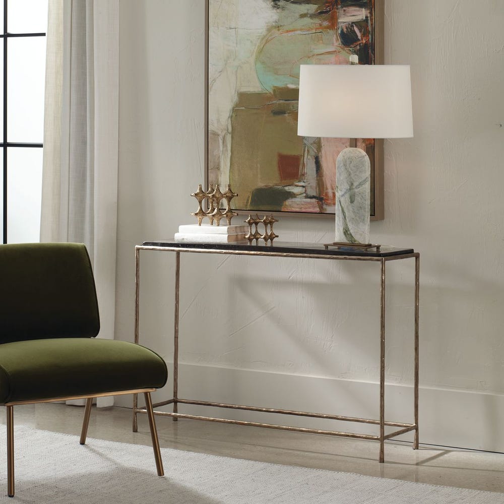 Uttermost Ovard Minimalist Metal Console Table