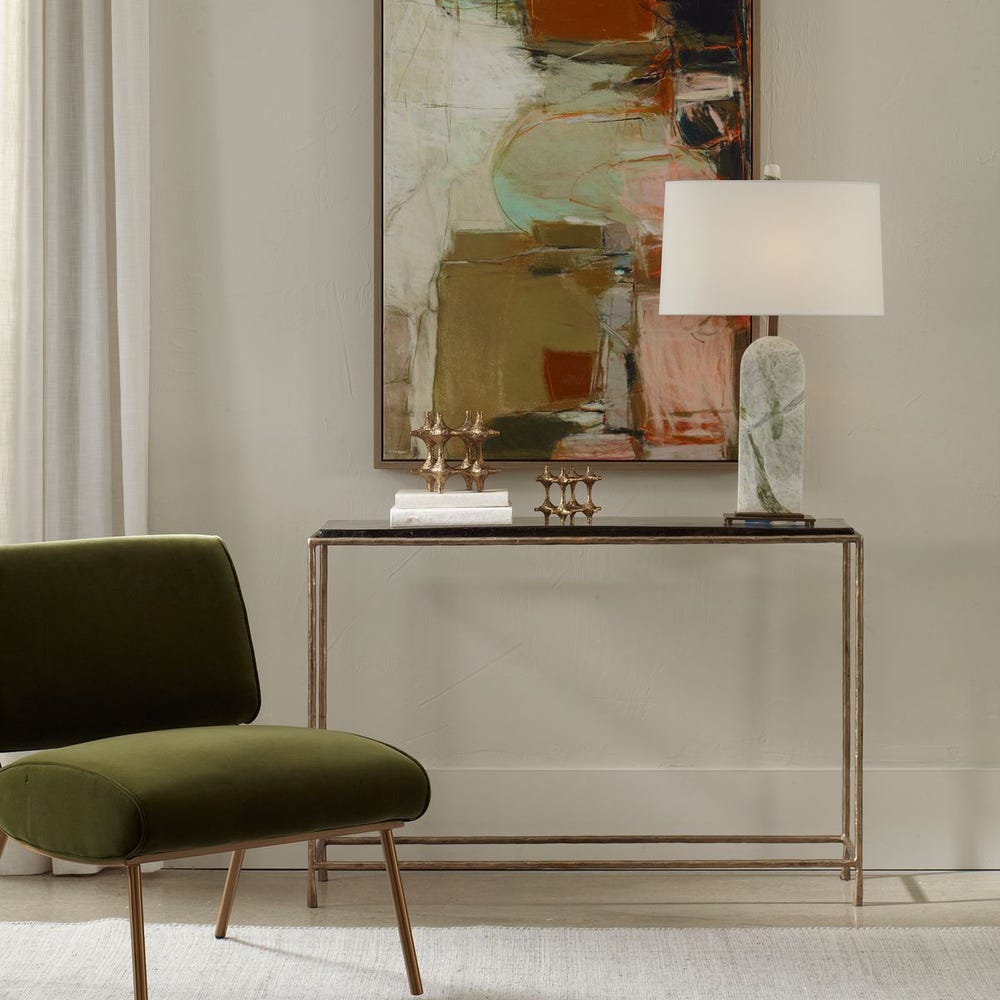 Uttermost Ovard Minimalist Metal Console Table