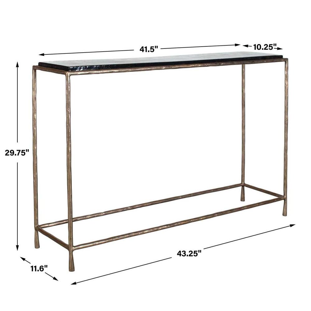 Uttermost Ovard Minimalist Metal Console Table