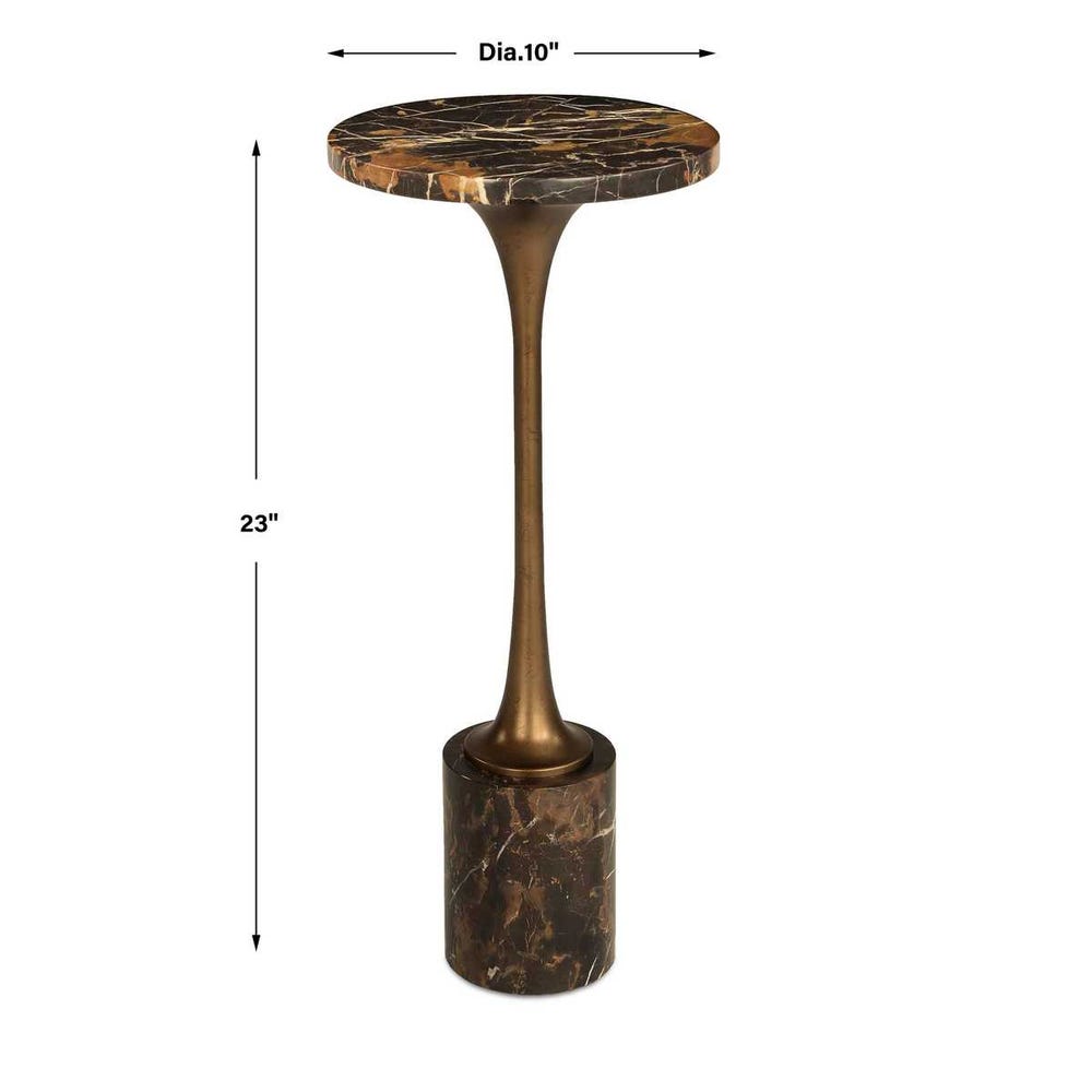 Uttermost Karnes Dark Marble Drink Table