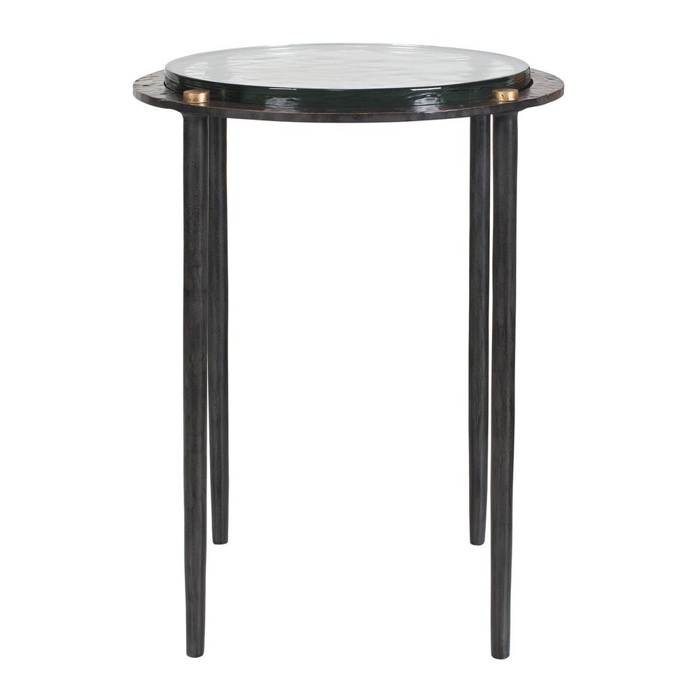 Uttermost Kennington Round Glass Accent Table