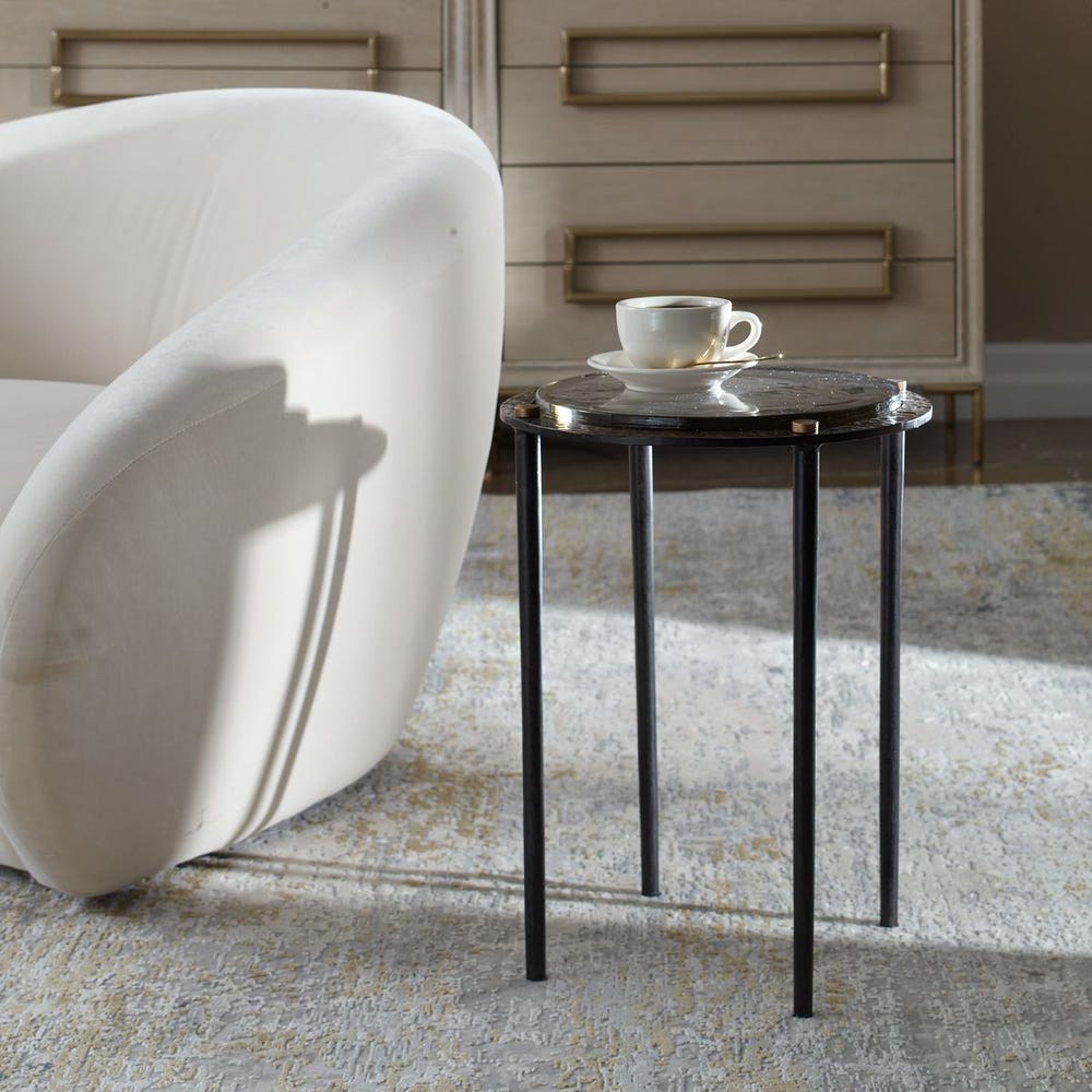Uttermost Kennington Round Glass Accent Table