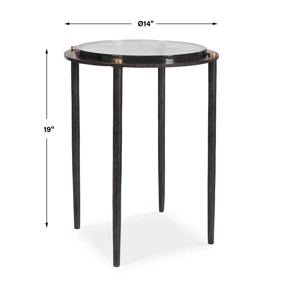 Uttermost Kennington Round Glass Accent Table