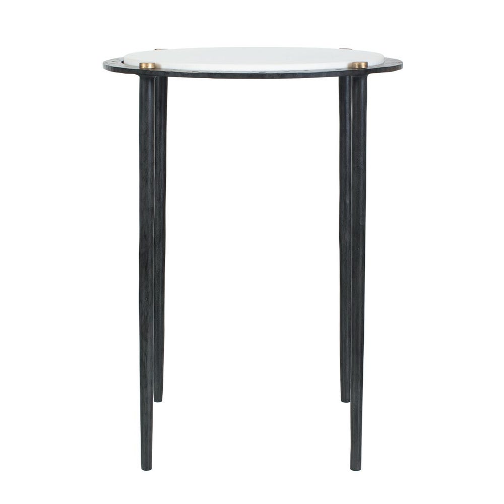 Uttermost Wren Round White Marble Accent Table