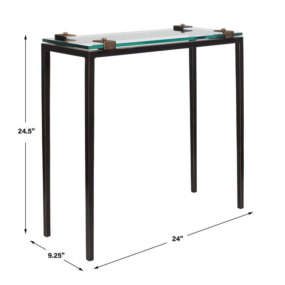 Uttermost Averona Glass Top Accent Table