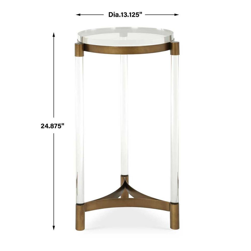 Uttermost Pereira Round Acrylic Accent Table