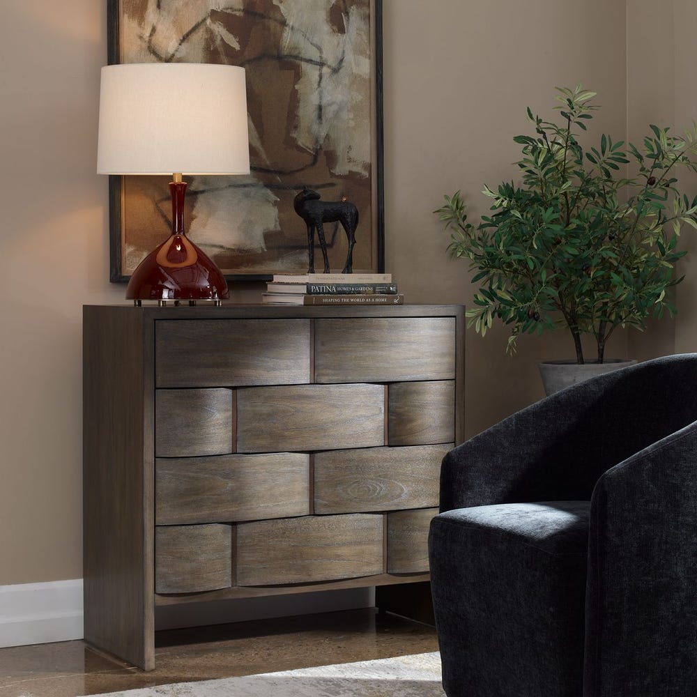 Uttermost Lydon 4 Drawer Brown Finish Chest