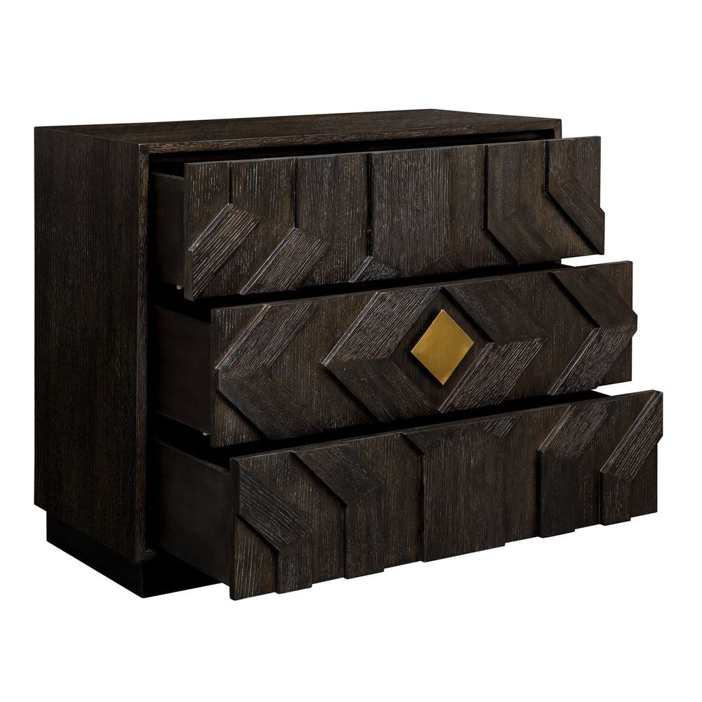 Uttermost Faulkner 3 Drawer Modern Chest