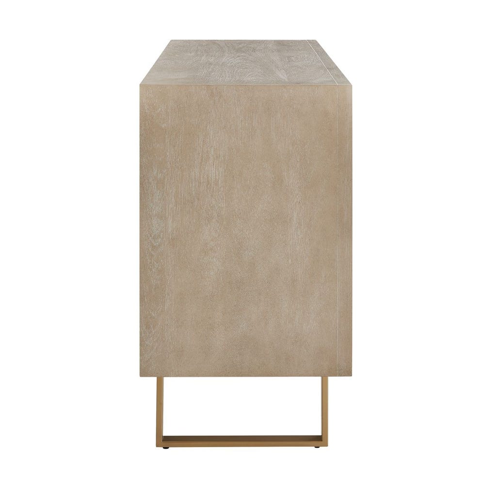Uttermost Maeva 3 Door Light Wood Cabinet