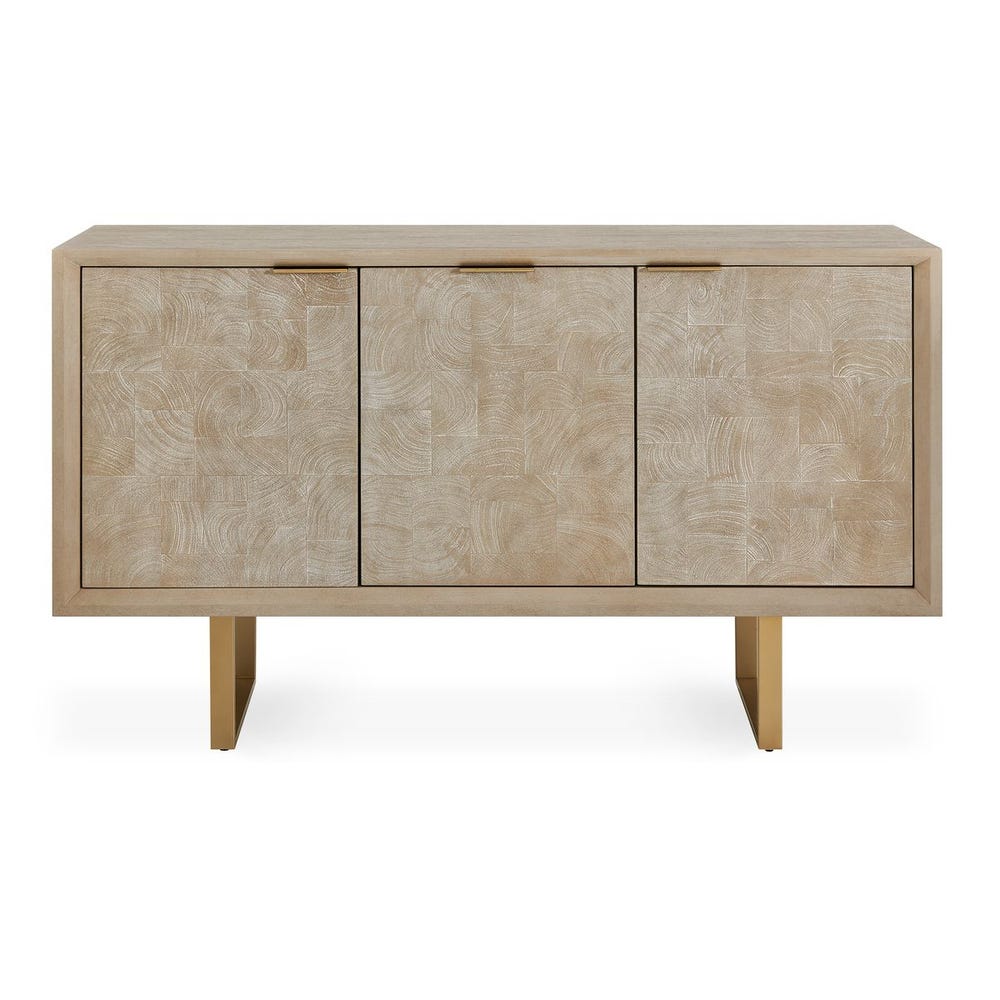 Uttermost Maeva 3 Door Light Wood Cabinet