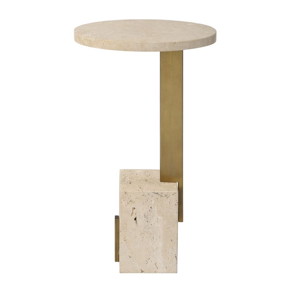 Uttermost Feranno Travertine Accent Table