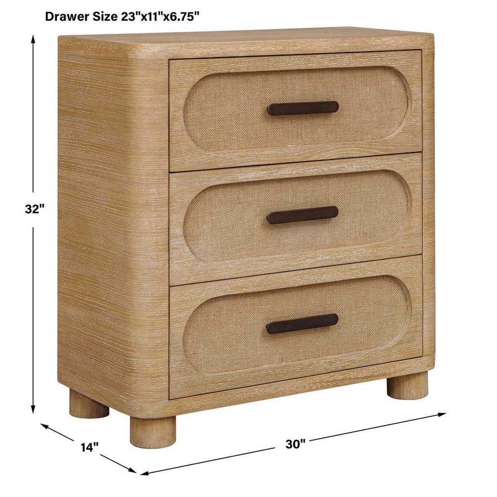 Uttermost Scottie Natural Oak 3 Drawer Chest