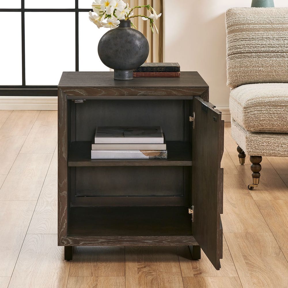Uttermost Barrett Dark Charcoal Oak Cabinet